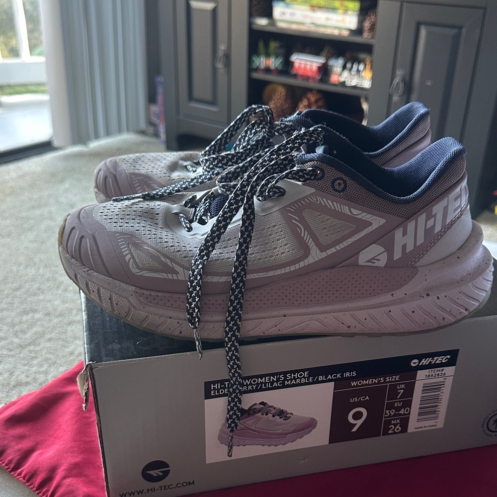 Hi-Tec Women's Lilac and Black Athletic Shoes